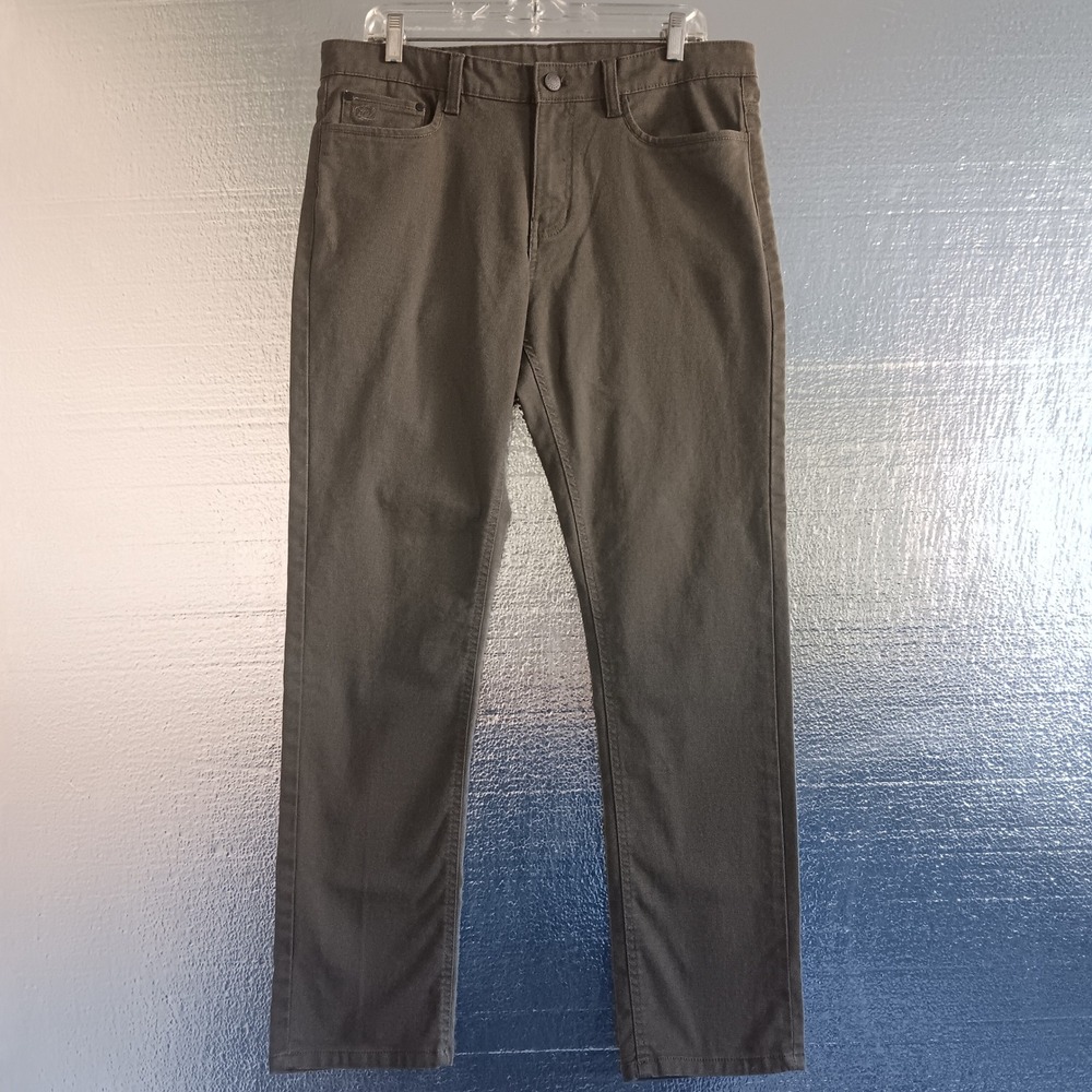 English Laundry Pants Mens 32x32 *35x31 Dark Olive Green Stretch Straight Leg